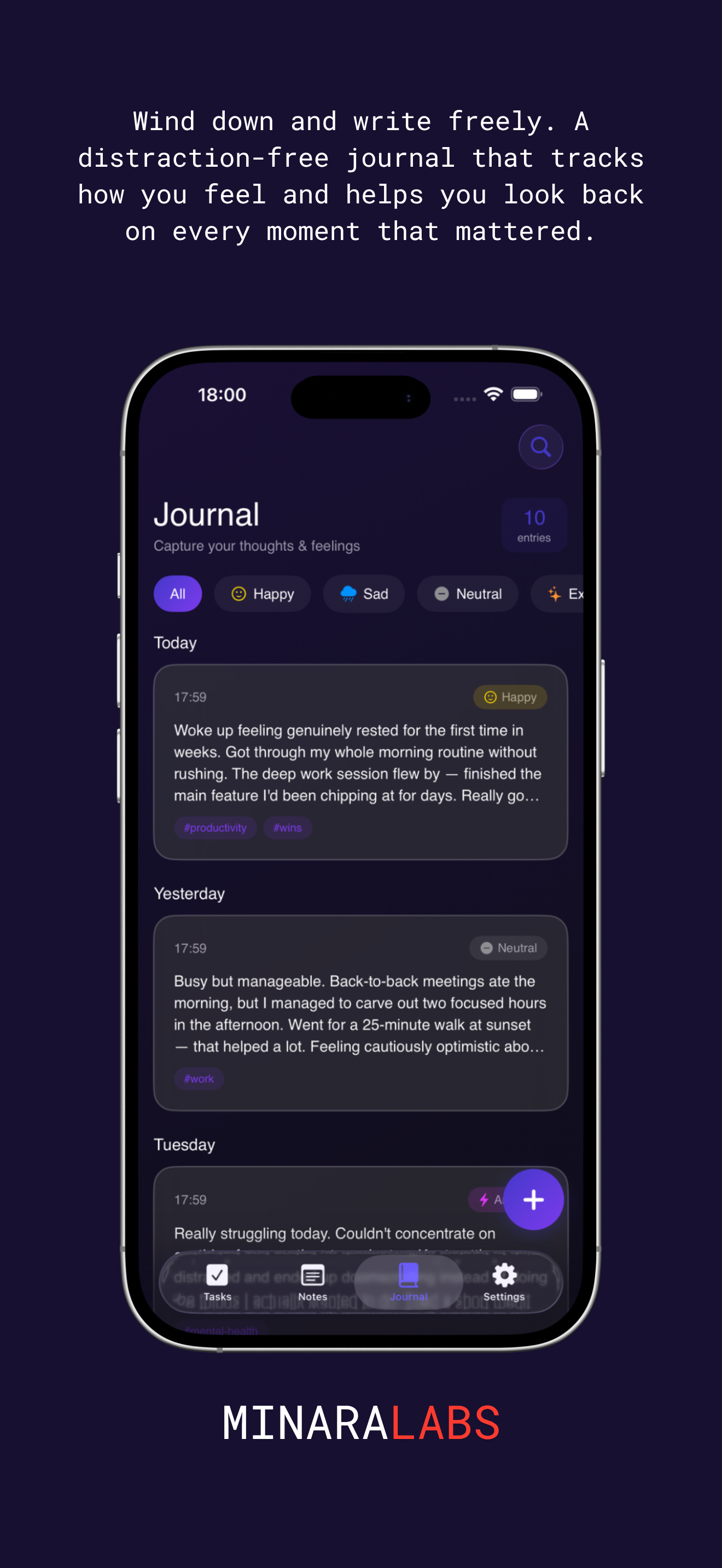 Journal — Dark Mode